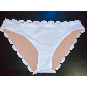 Target White Scalloped Bikini Bottom